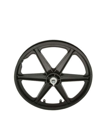 20 Plastic 6-Spoke Free Wheel 3/8 Axle Black.
